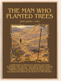 The Man Who Planted Trees Minimalist Book Poster by Jean Giono – book poster