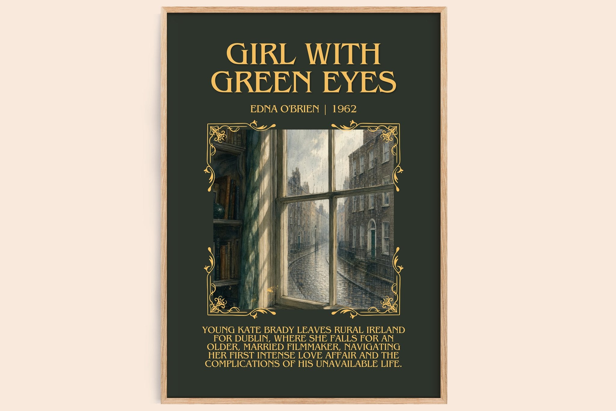 Girl With Green Eyes Minimalist Book Poster by Edna O'Brien
