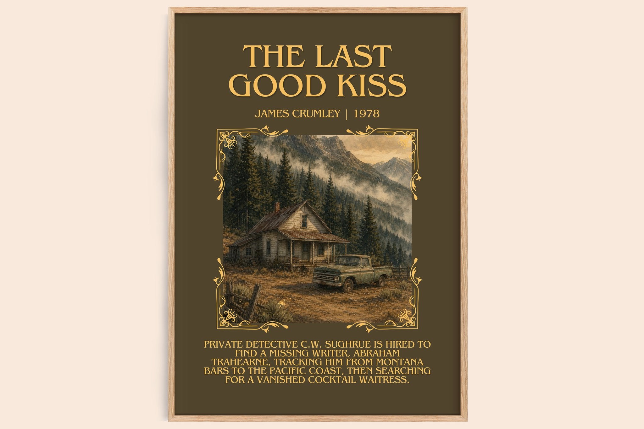 The Last Good Kiss Minimalist Book Poster by James Crumley