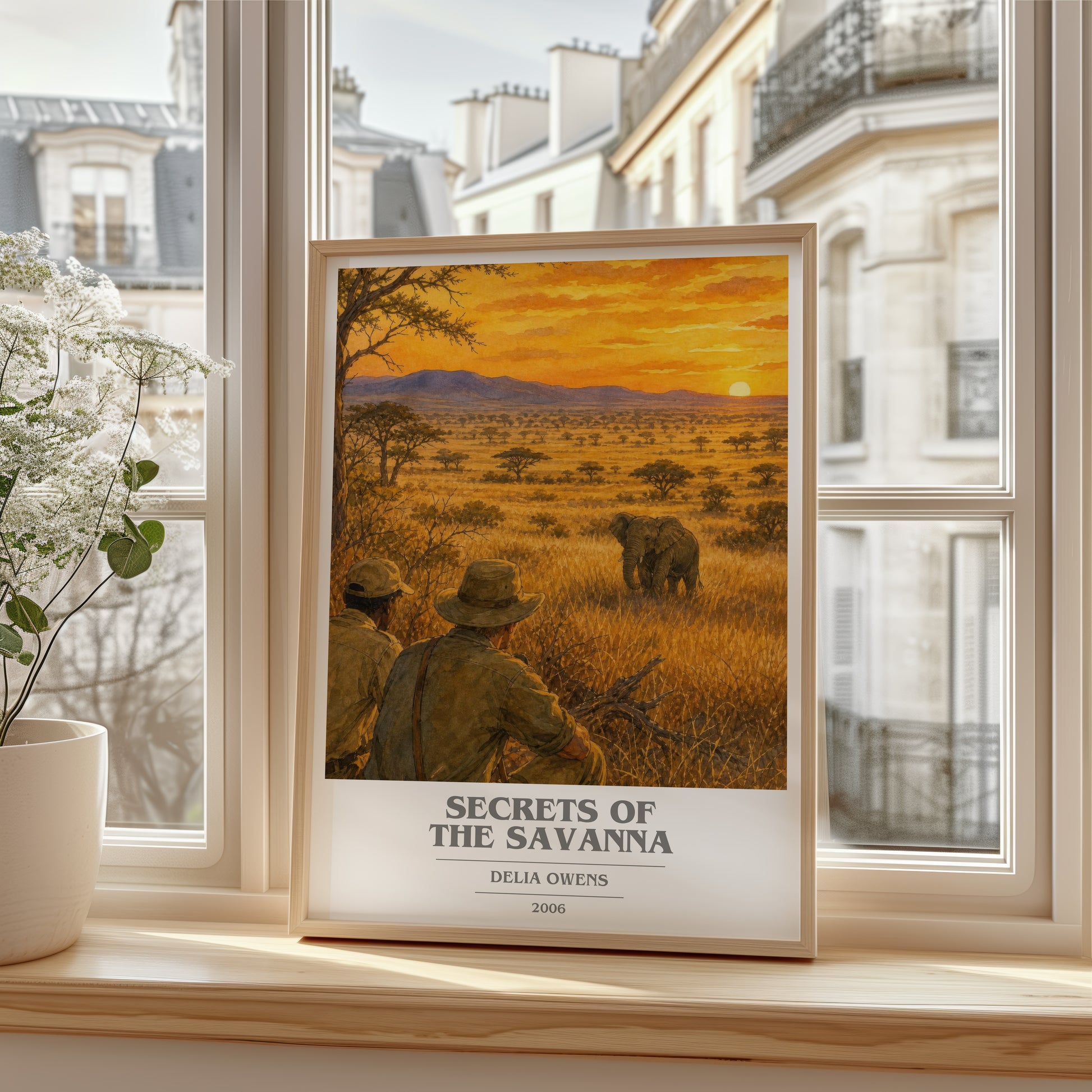 Secrets Of The Savanna book cover poster colour and style options – Delia Owens book art