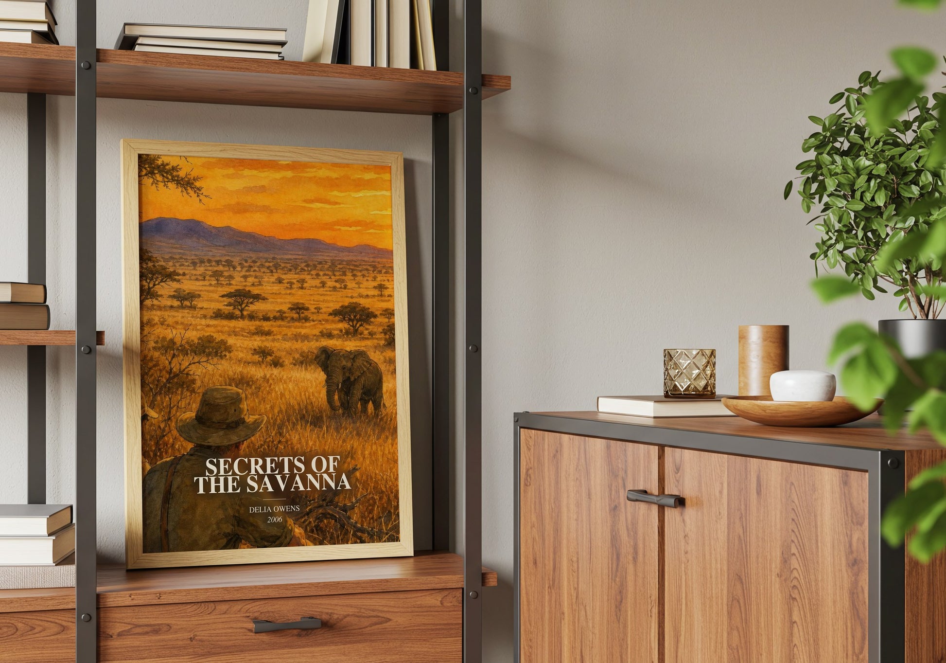 Secrets Of The Savanna book watercolour illustration paper finish options – matte satin gloss