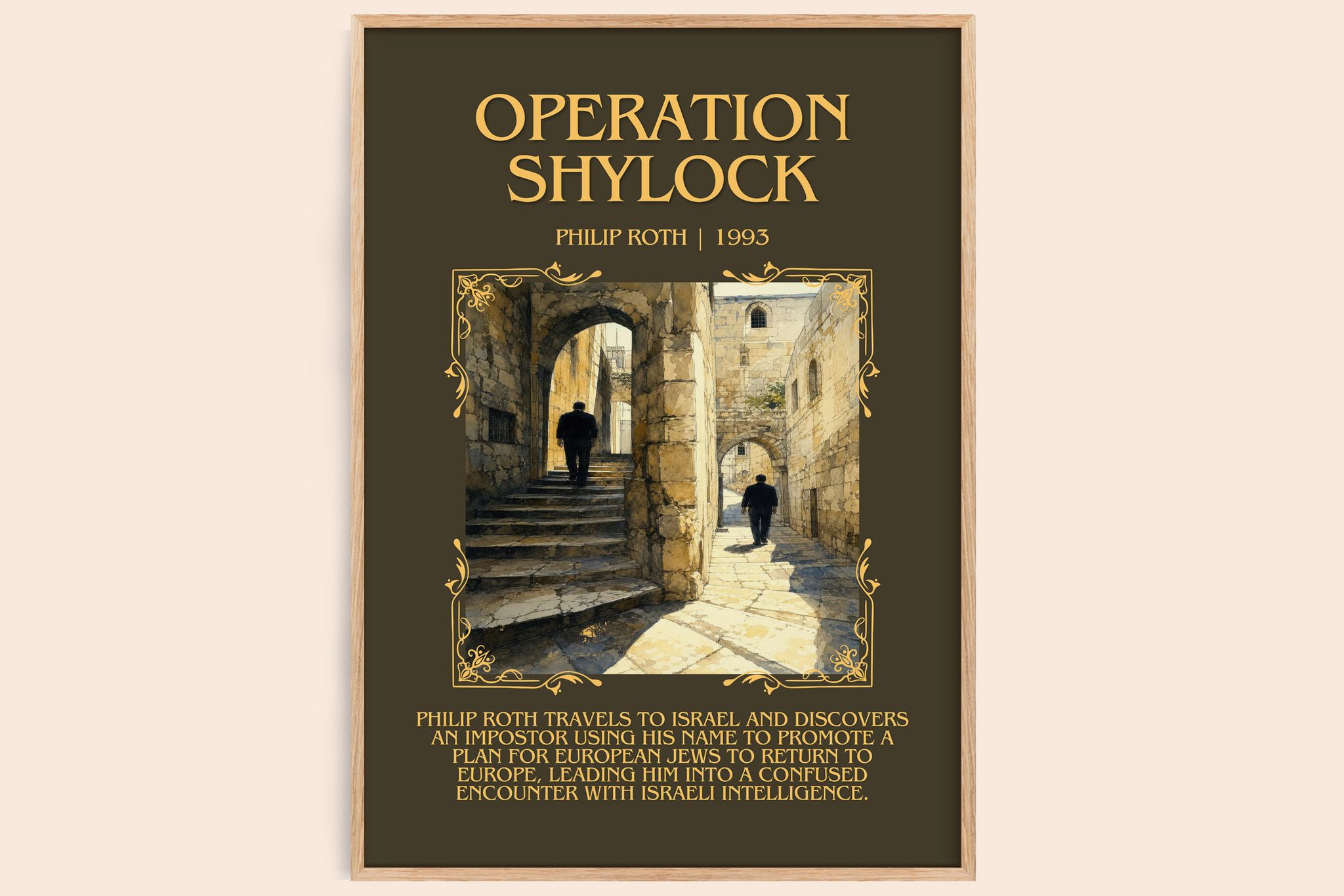 Operation Shylock Minimalist Book Poster by Philip Roth