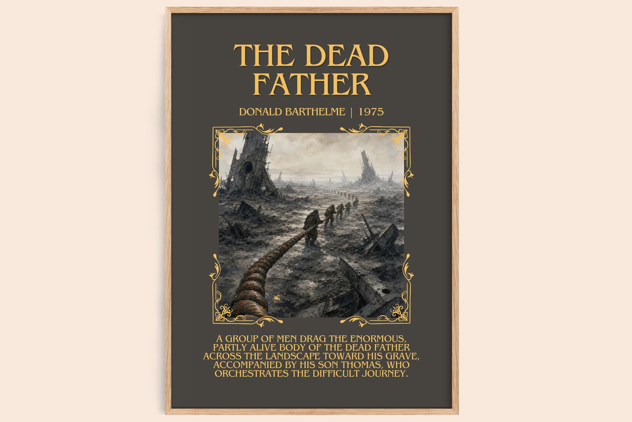 The Dead Father Minimalist Book Poster by Donald Barthelme