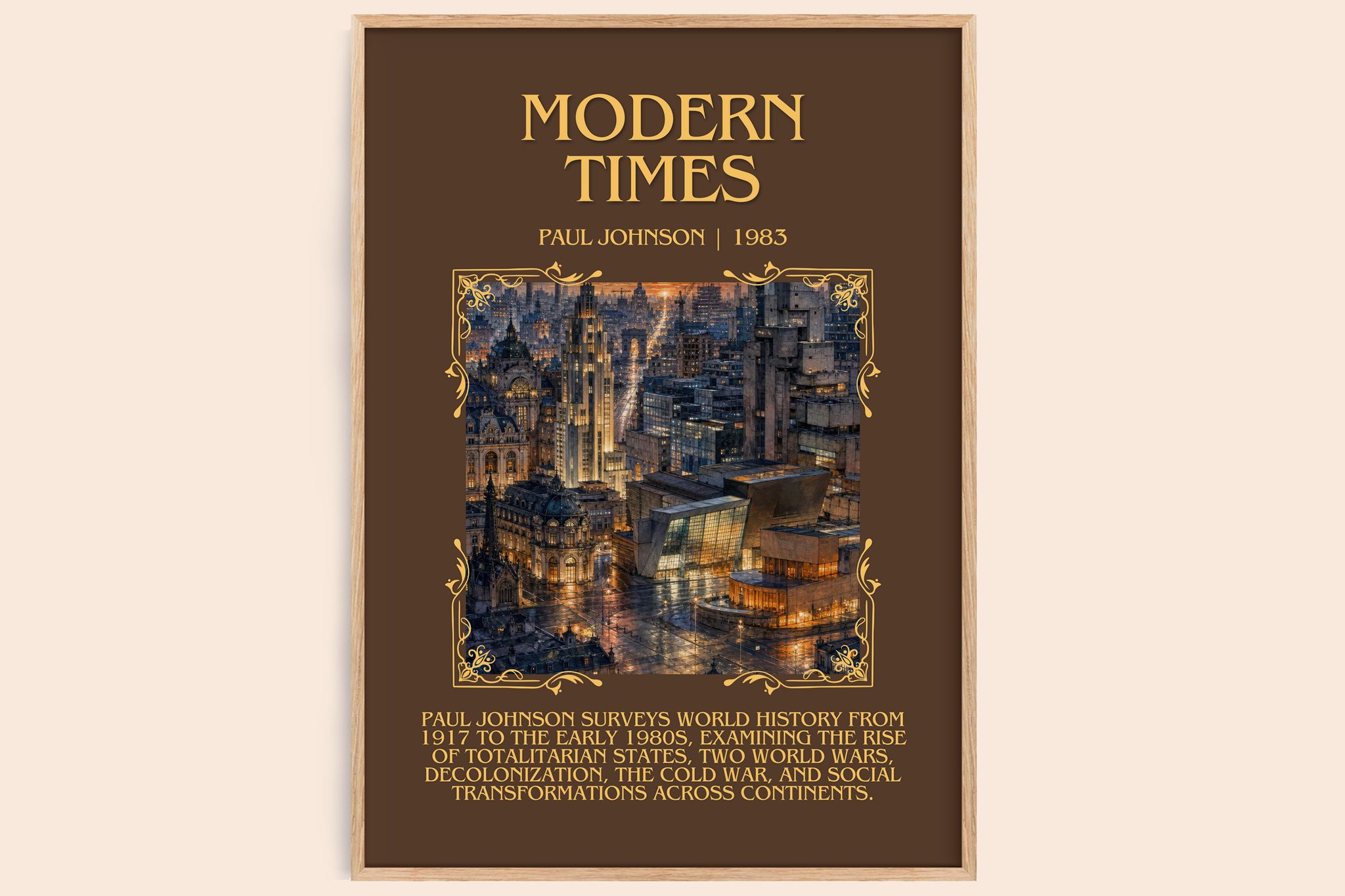 Modern Times Minimalist Book Poster by Paul Johnson