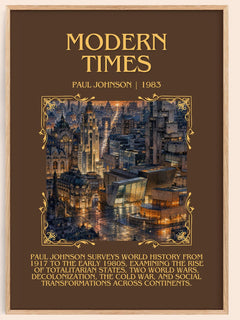 Modern Times Minimalist Book Poster by Paul Johnson – book poster