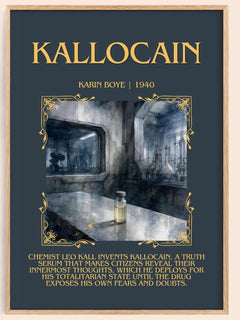 Kallocain Minimalist Book Poster by Karin Boye – book poster