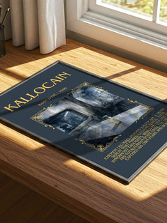 Kallocain Minimalist Book Poster by Karin Boye – print on a sunlit desk