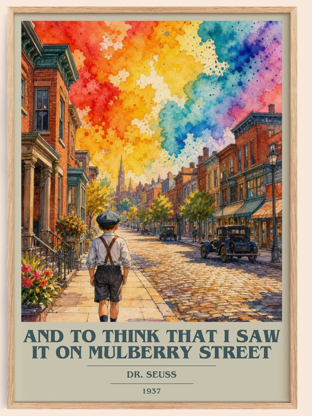 And To Think That I Saw It On Mulberry Street Book Cover Poster – D.