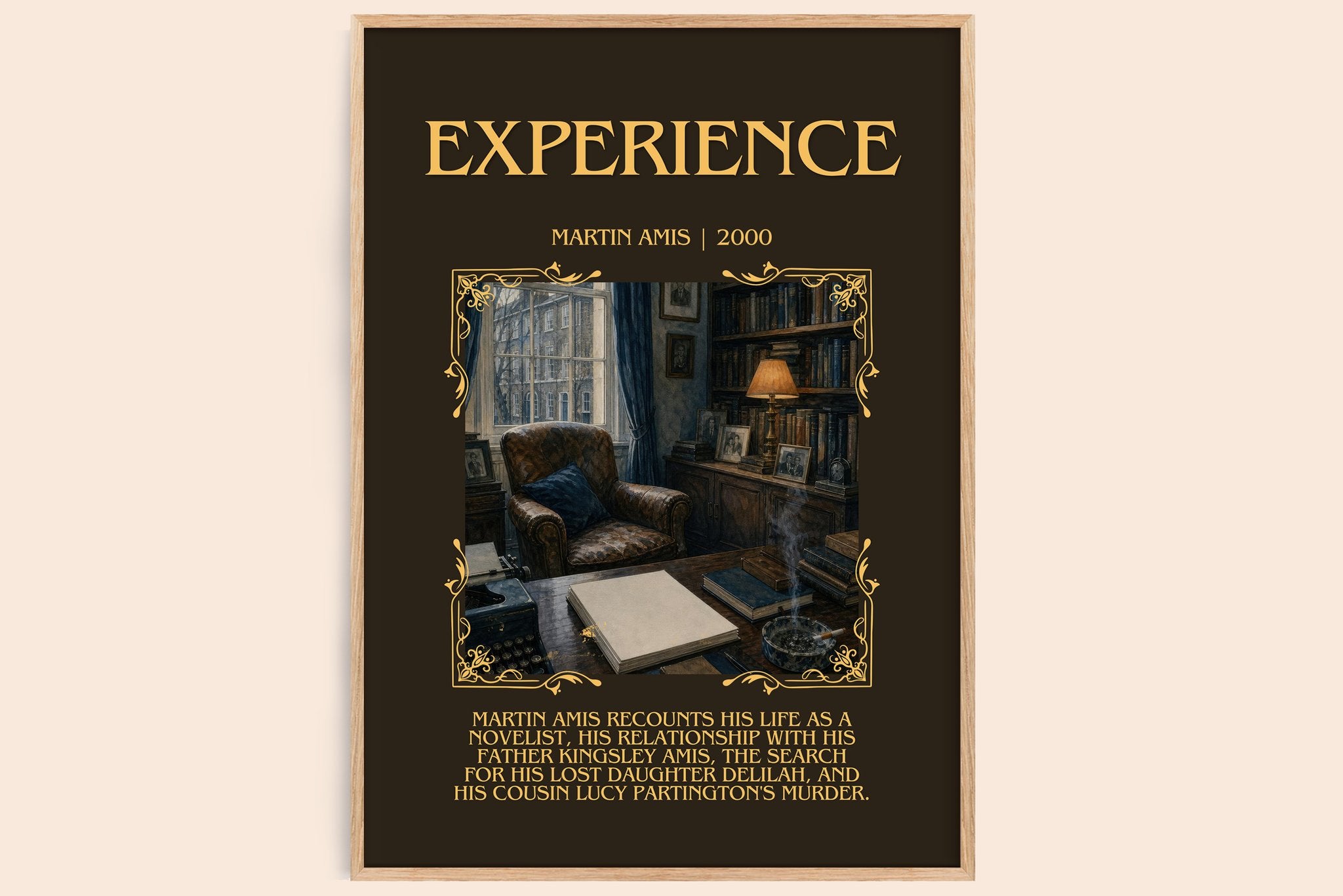Experience Minimalist Book Poster by Martin Amis