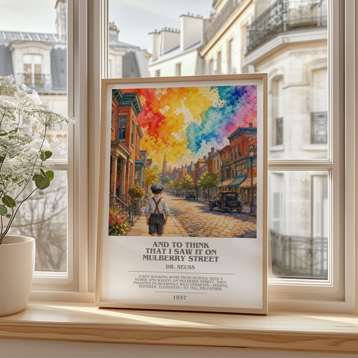 And To Think That I Saw It On Mulberry Street bookish poster colour and style options – Dr. Seuss book art