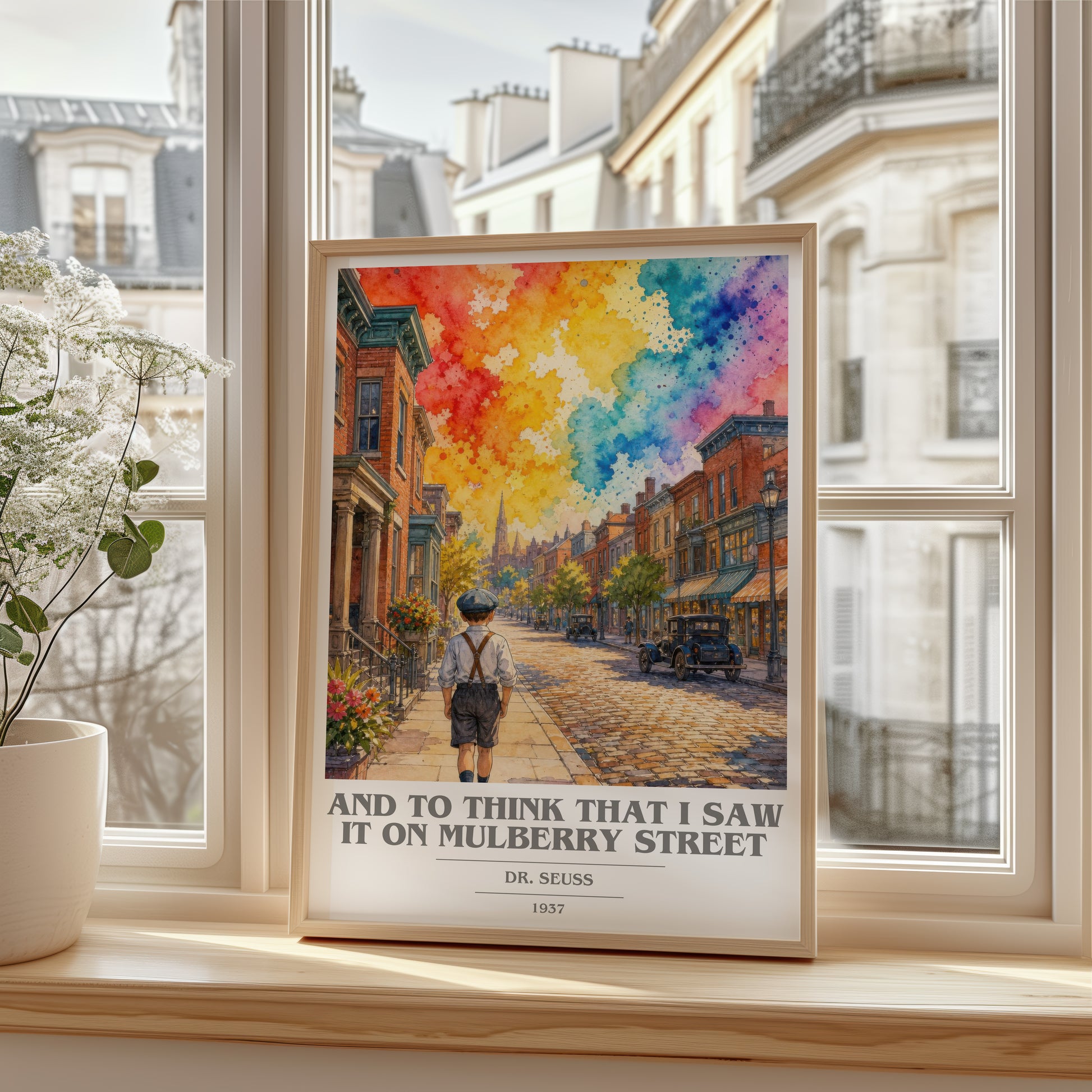 And To Think That I Saw It On Mulberry Street book cover poster colour and style options – Dr. Seuss book art