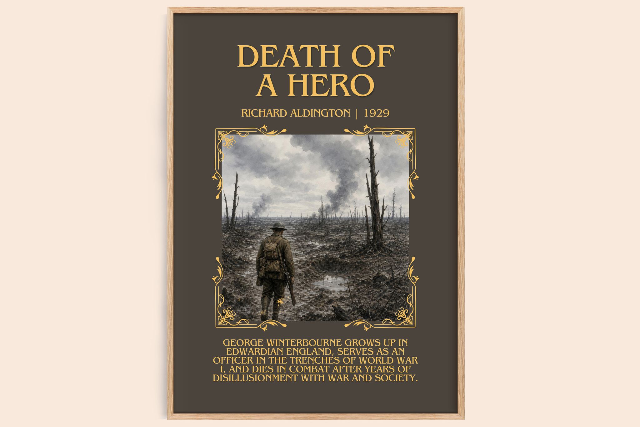 Death Of A Hero Minimalist Book Poster by Richard Aldington