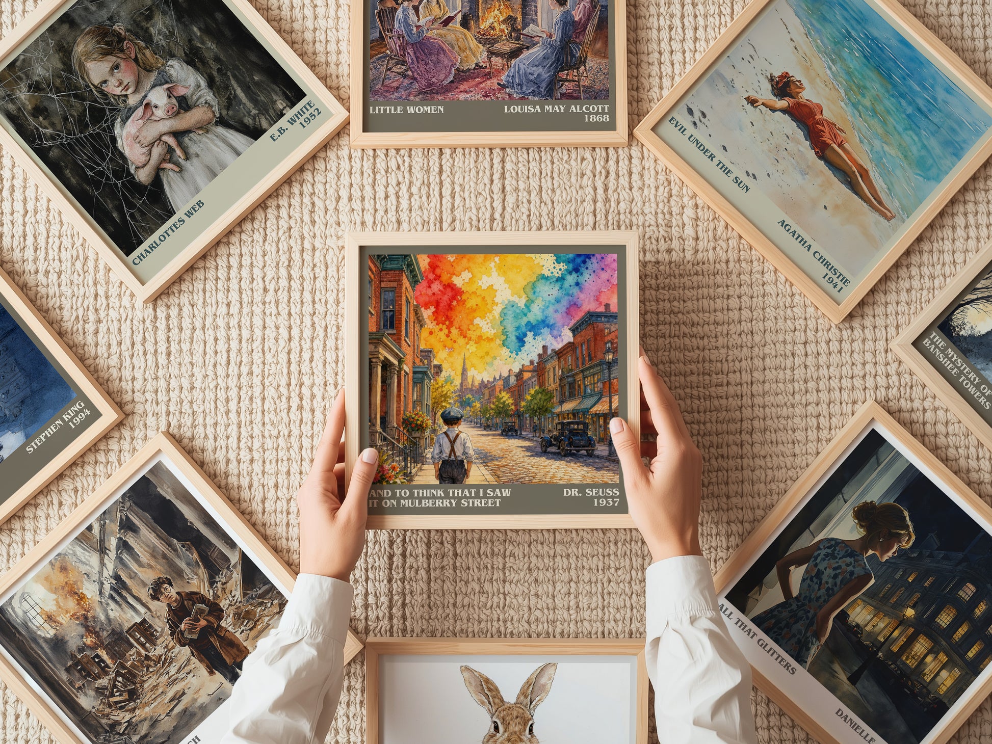 And To Think That I Saw It On Mulberry Street literary book poster framed on wall – literary wall art
