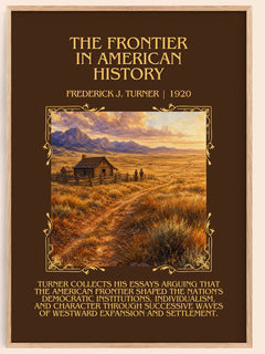 Frontier in American History Minimalist Book Poster by F. Turner – book poster