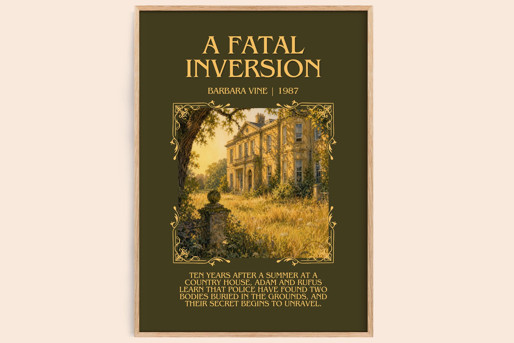 A Fatal Inversion Minimalist Book Poster by Barbara Vine