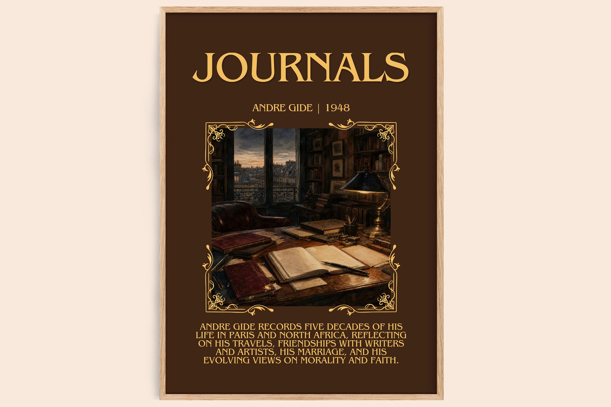 Journals Minimalist Book Poster by André Gide