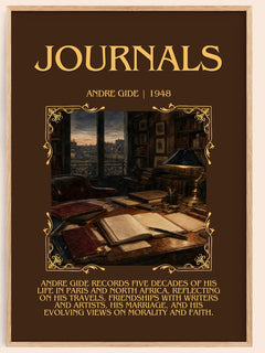 Journals Minimalist Book Poster by André Gide – book poster