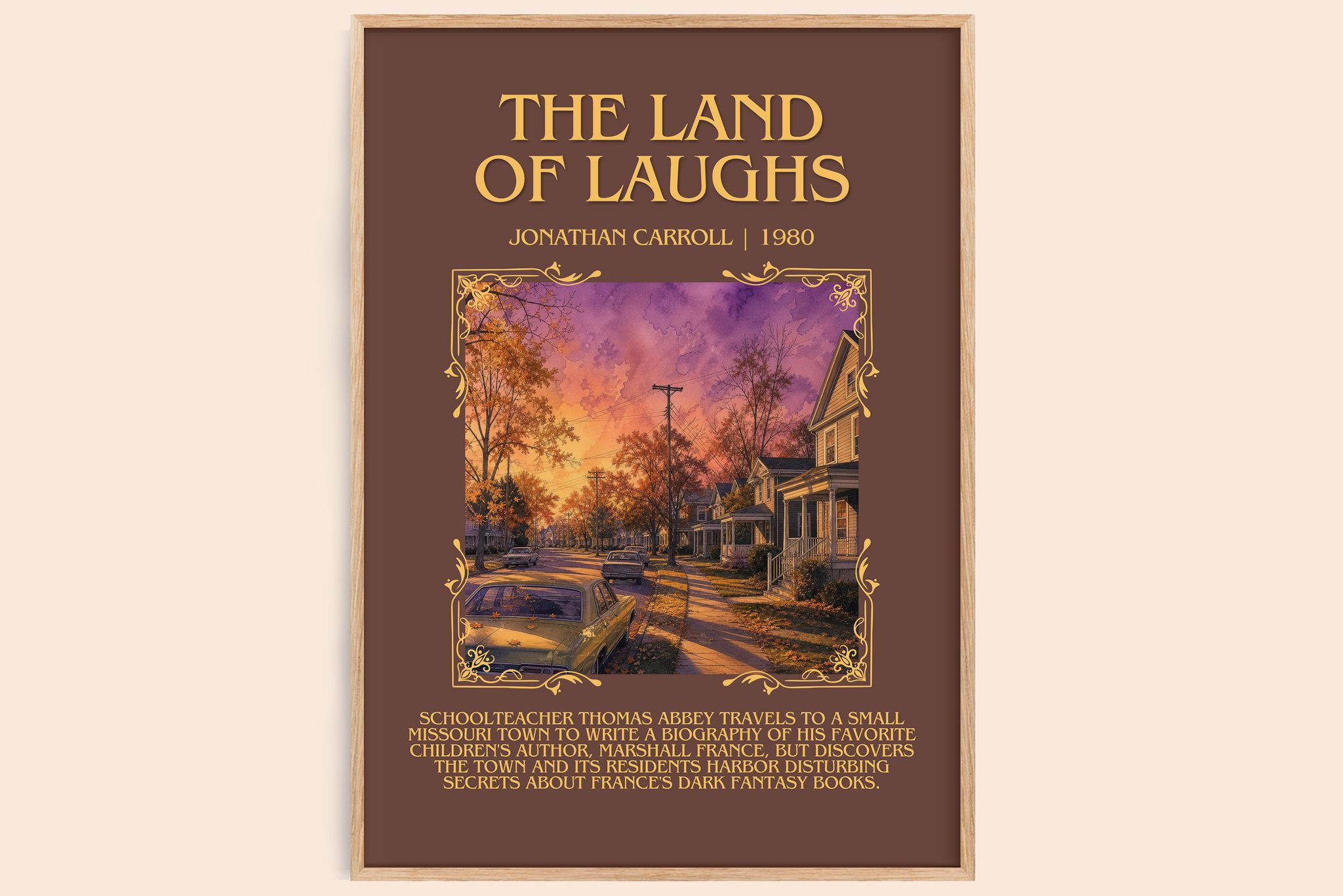 The Land Of Laughs Minimalist Book Poster by Jonathan Carroll