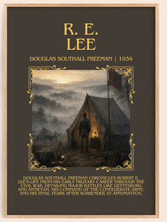 R. E. Lee Minimalist Book Poster by Douglas Southall Freeman – book poster