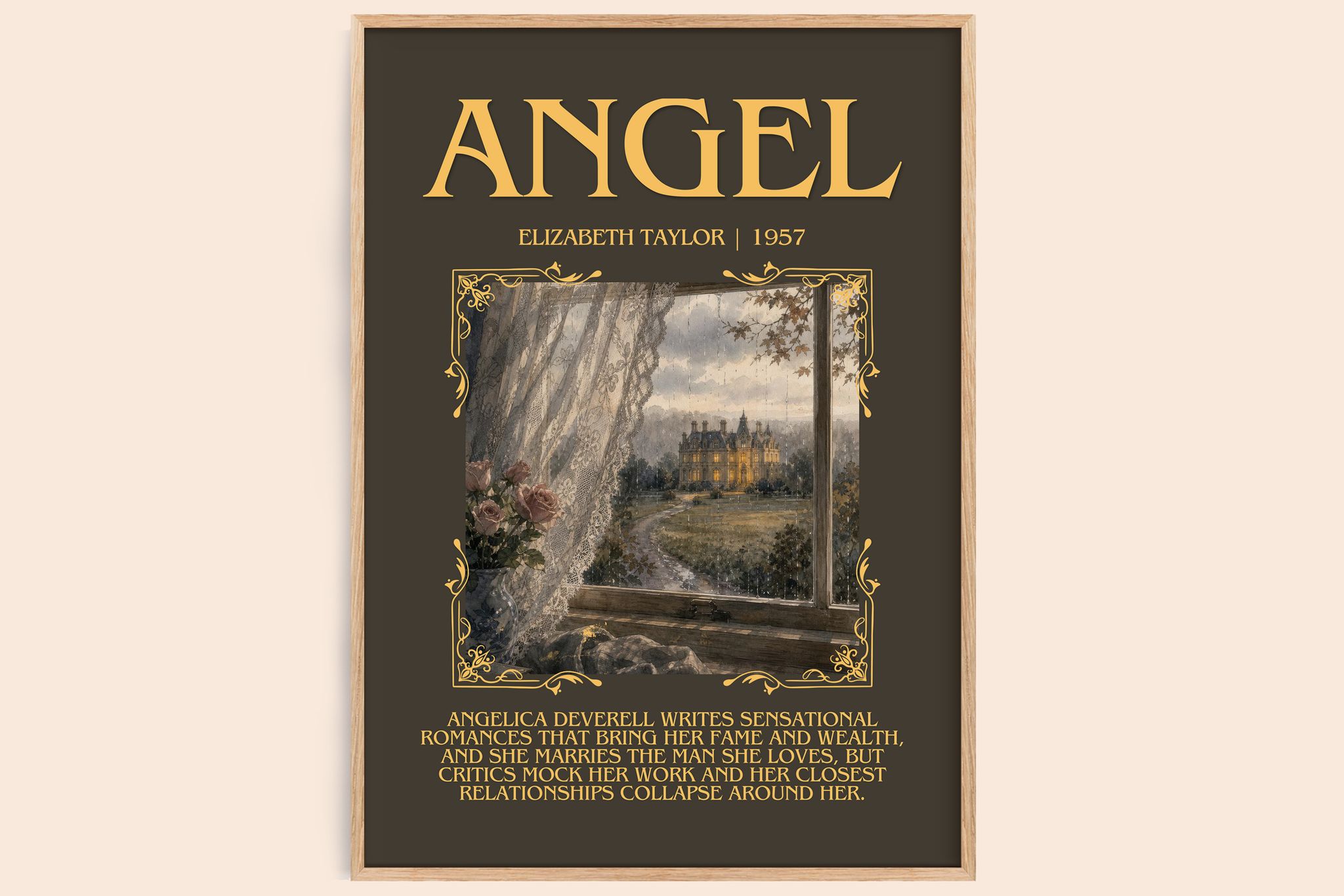 Angel Minimalist Book Poster by Elizabeth Taylor