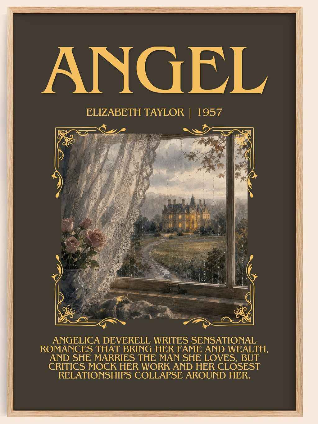 Angel Minimalist Book Poster by Elizabeth Taylor – book poster