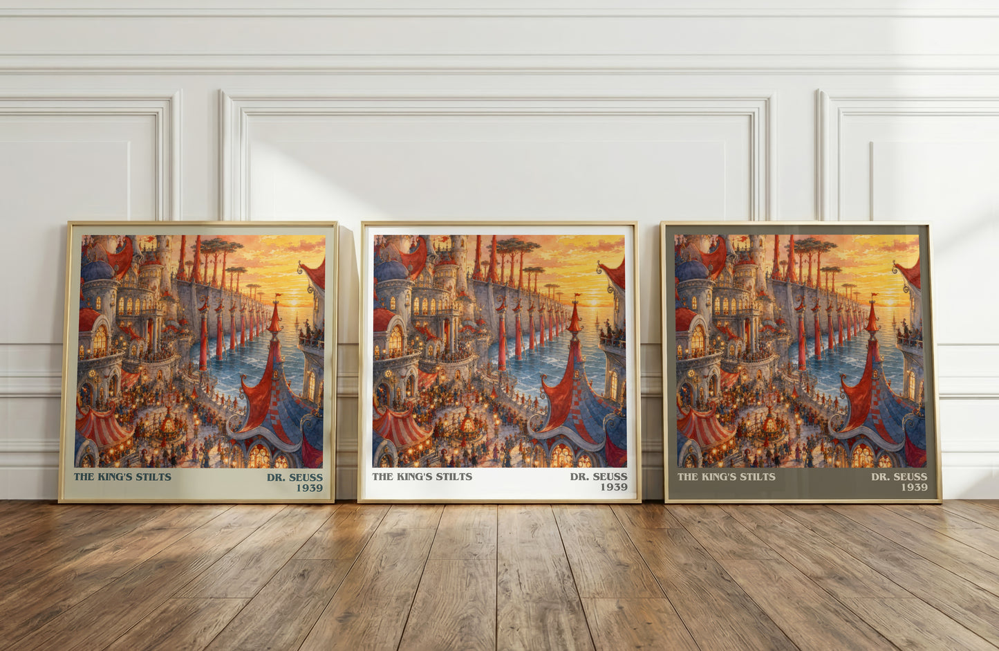 The King'S Stilts literary art print colour and style options – Dr. Seuss book art