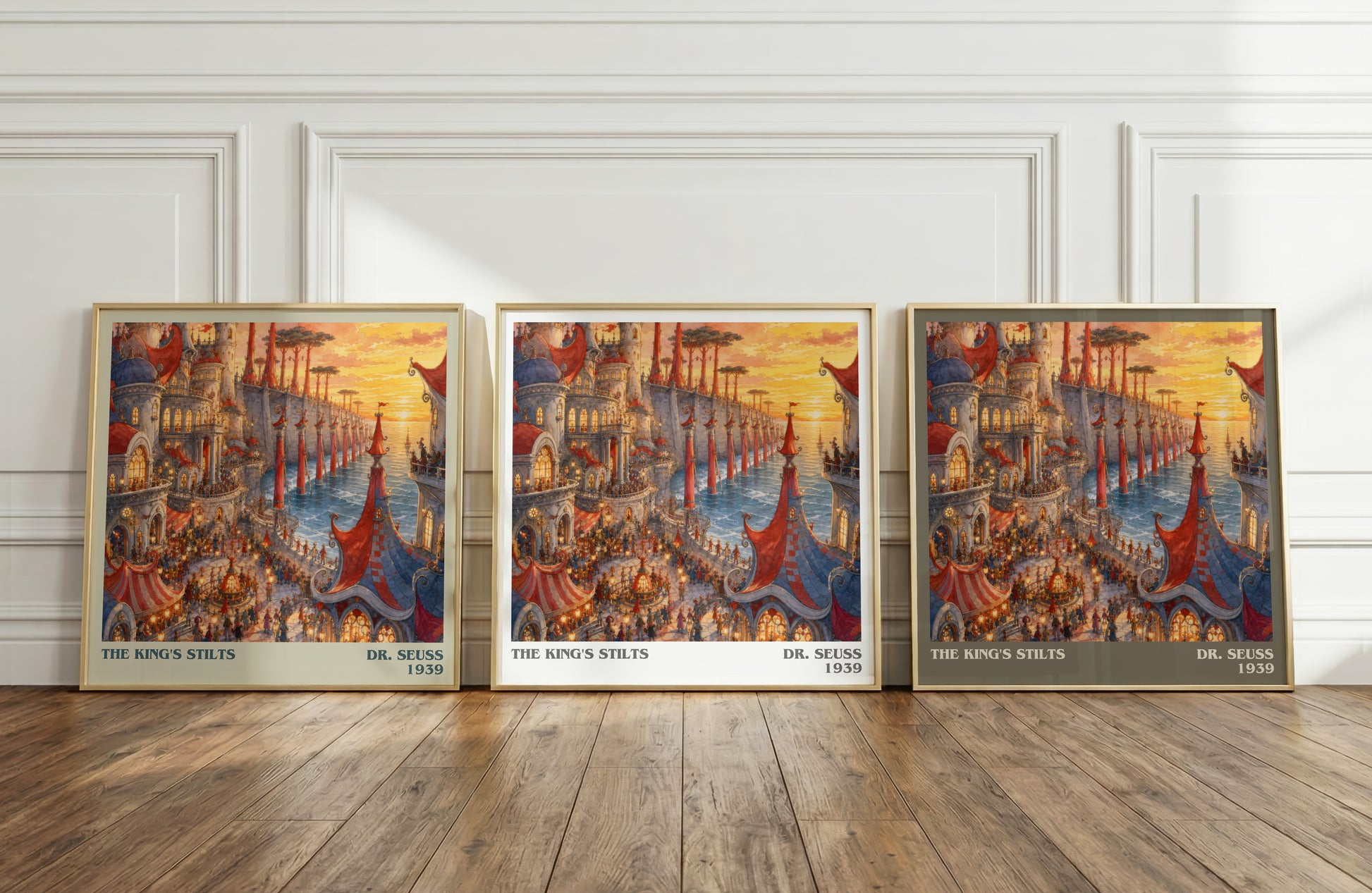 The King'S Stilts literary art print colour and style options – Dr. Seuss book art