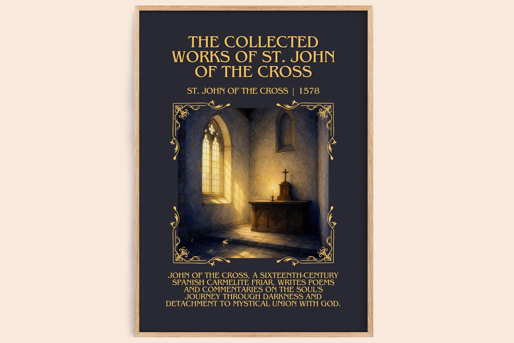 The Collected Works of St. John of the Cross Minimalist Book Poster by St. John of the Cross