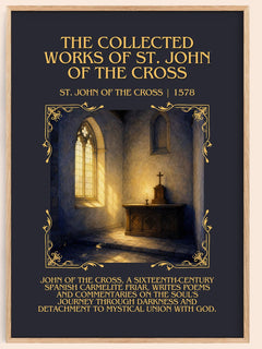 The Collected Works of St. John of the Cross Minimalist Book Poster by St. John of the Cross – book poster