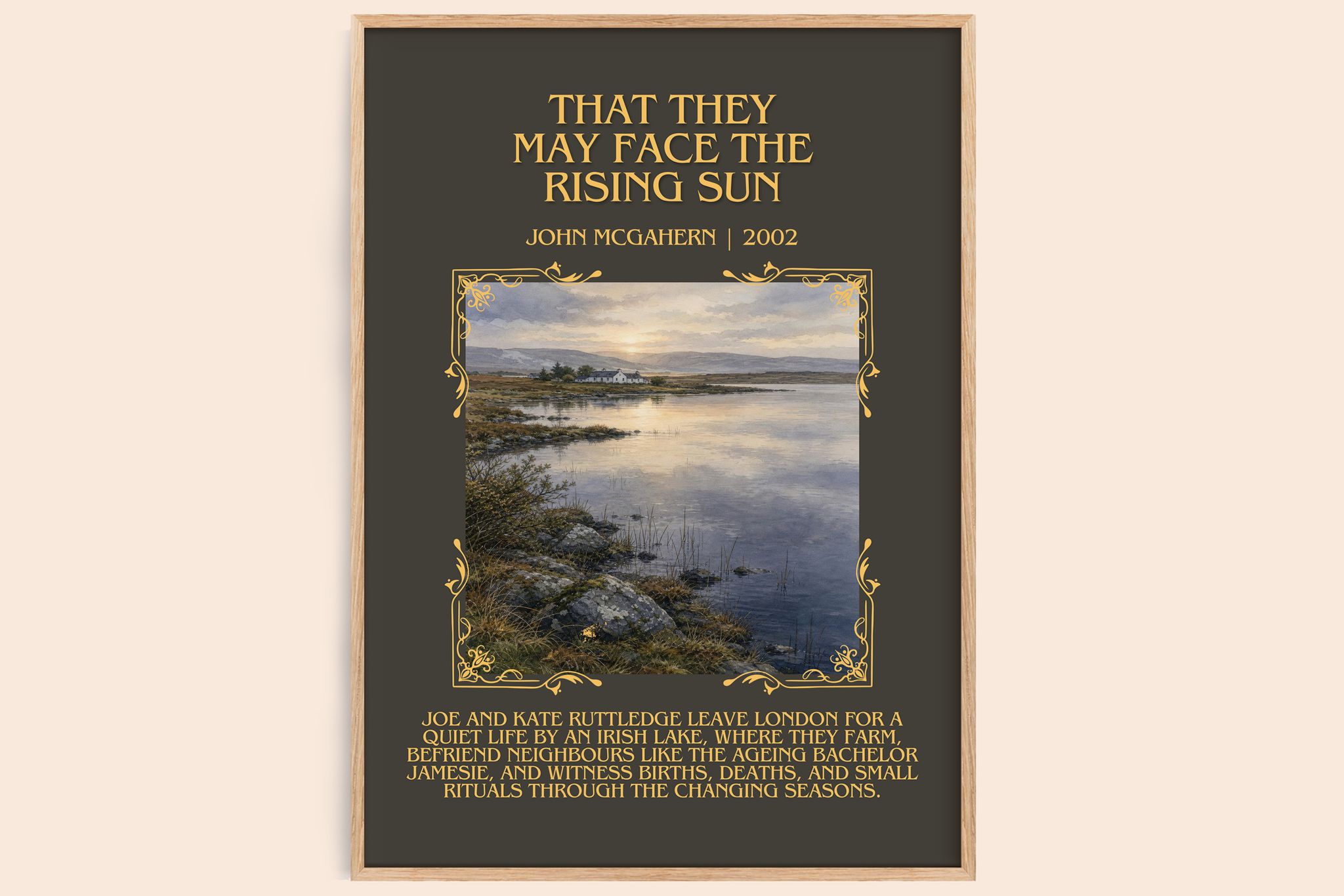 That They May Face the Rising Sun Minimalist Book Poster by John McGahern