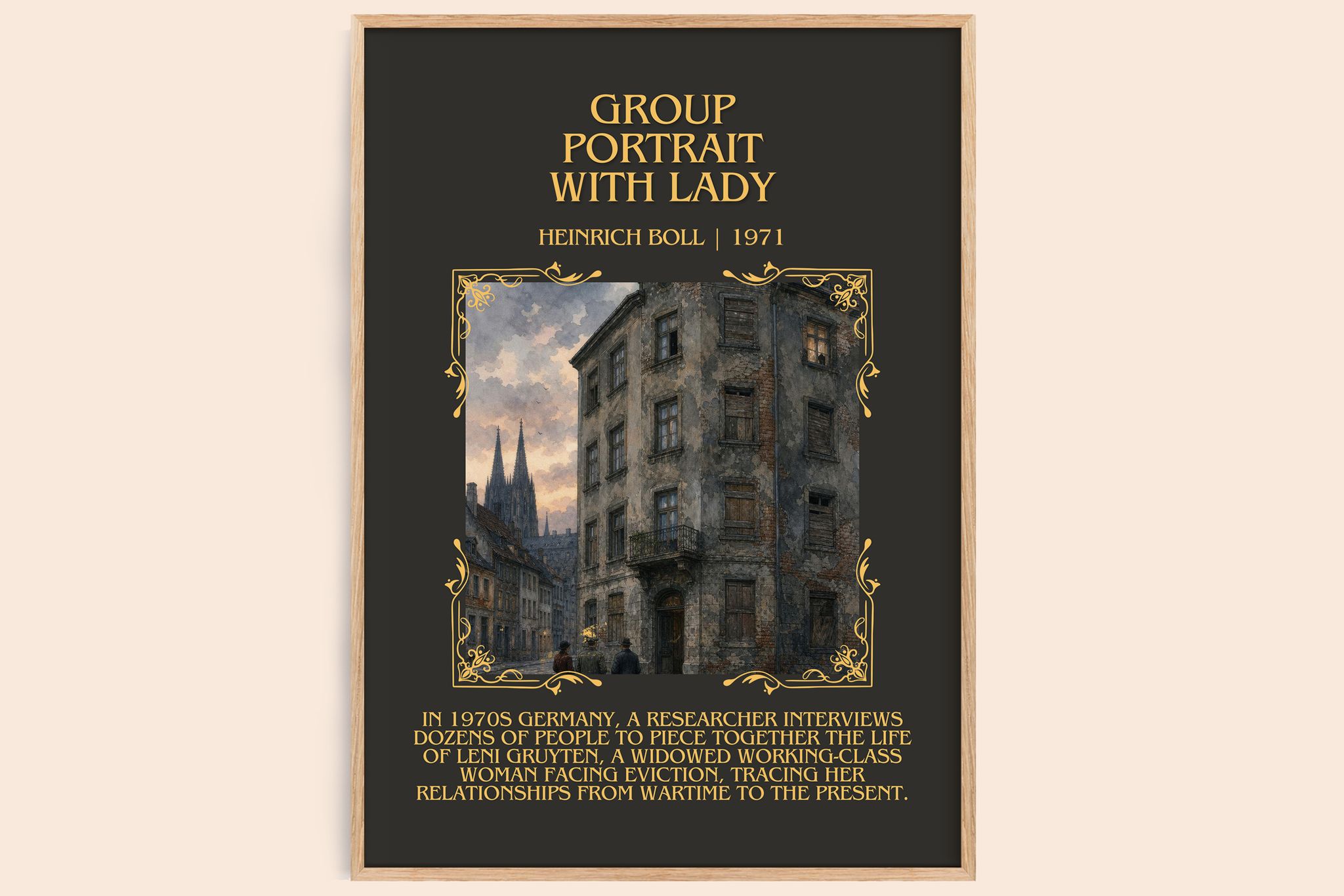 Group Portrait with Lady Minimalist Book Poster by Heinrich Böll