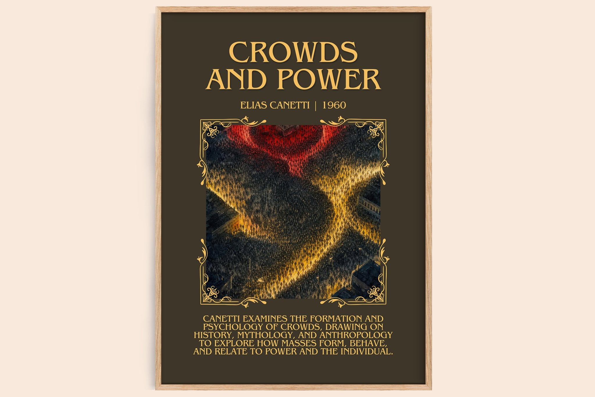 Crowds And Power Minimalist Book Poster by Elias Canetti