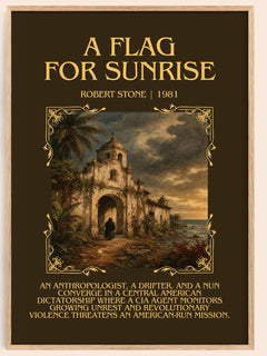 A Flag For Sunrise Minimalist Book Poster by Robert Stone – book poster
