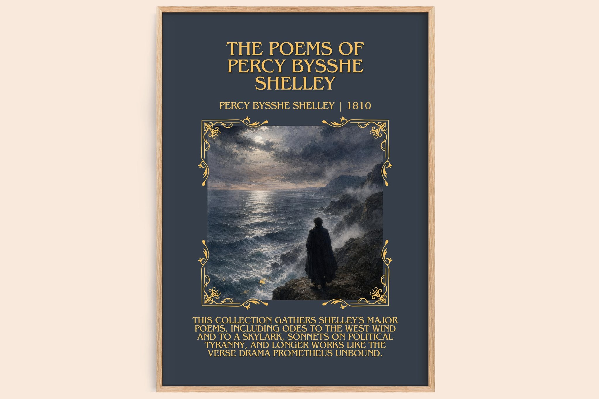 Poems of Percy Bysshe Shelley Minimalist Book Poster by P. Shelley