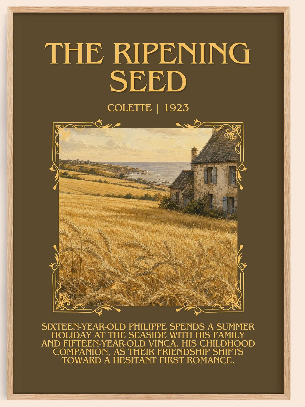 The Ripening Seed Minimalist Book Poster by Colette – book poster
