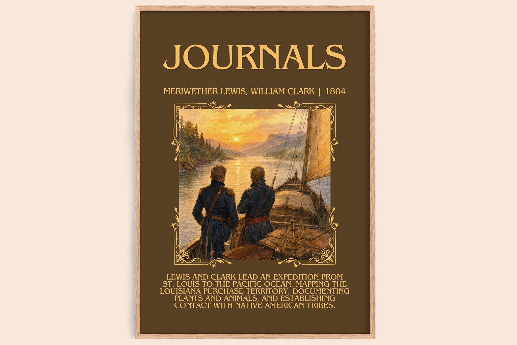 Journals Minimalist Book Poster by Meriwether Lewis, William Clark