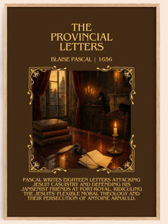 The Provincial Letters Minimalist Book Poster by Blaise Pascal – book poster