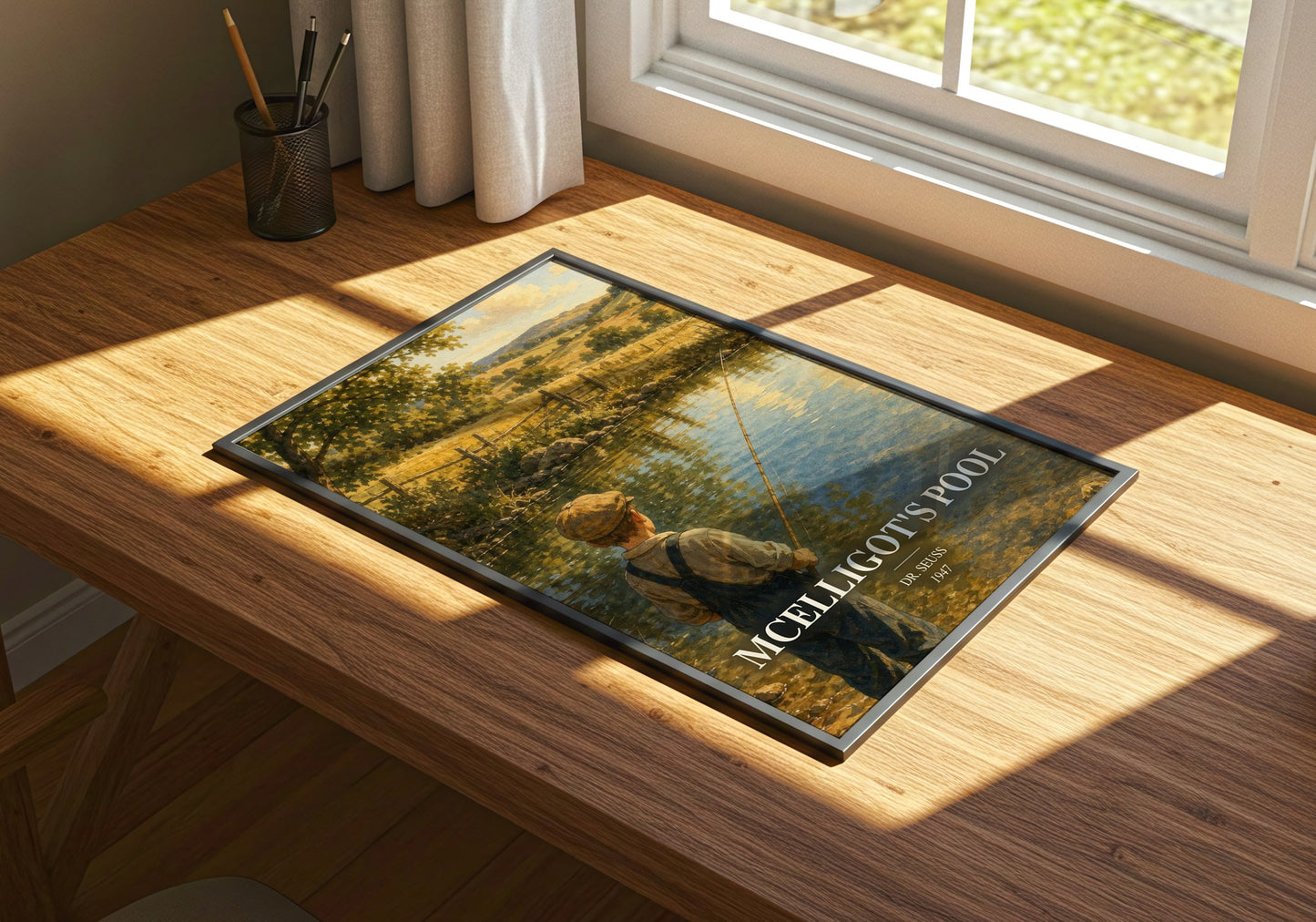Mcelligot'S Pool watercolour book poster framed on wall – childrens wall art