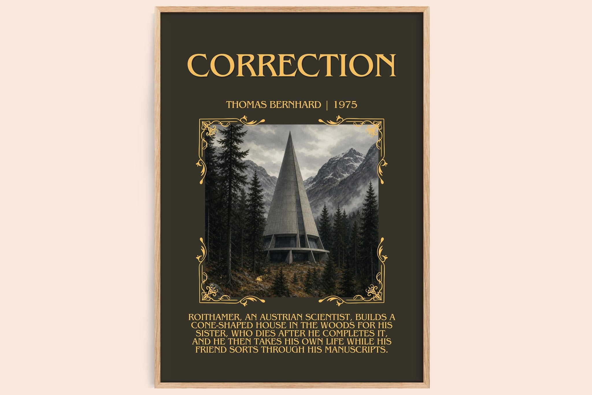 Correction Minimalist Book Poster by Thomas Bernhard