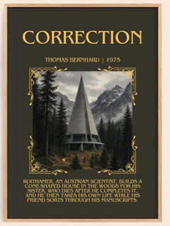 Correction Minimalist Book Poster by Thomas Bernhard – book poster