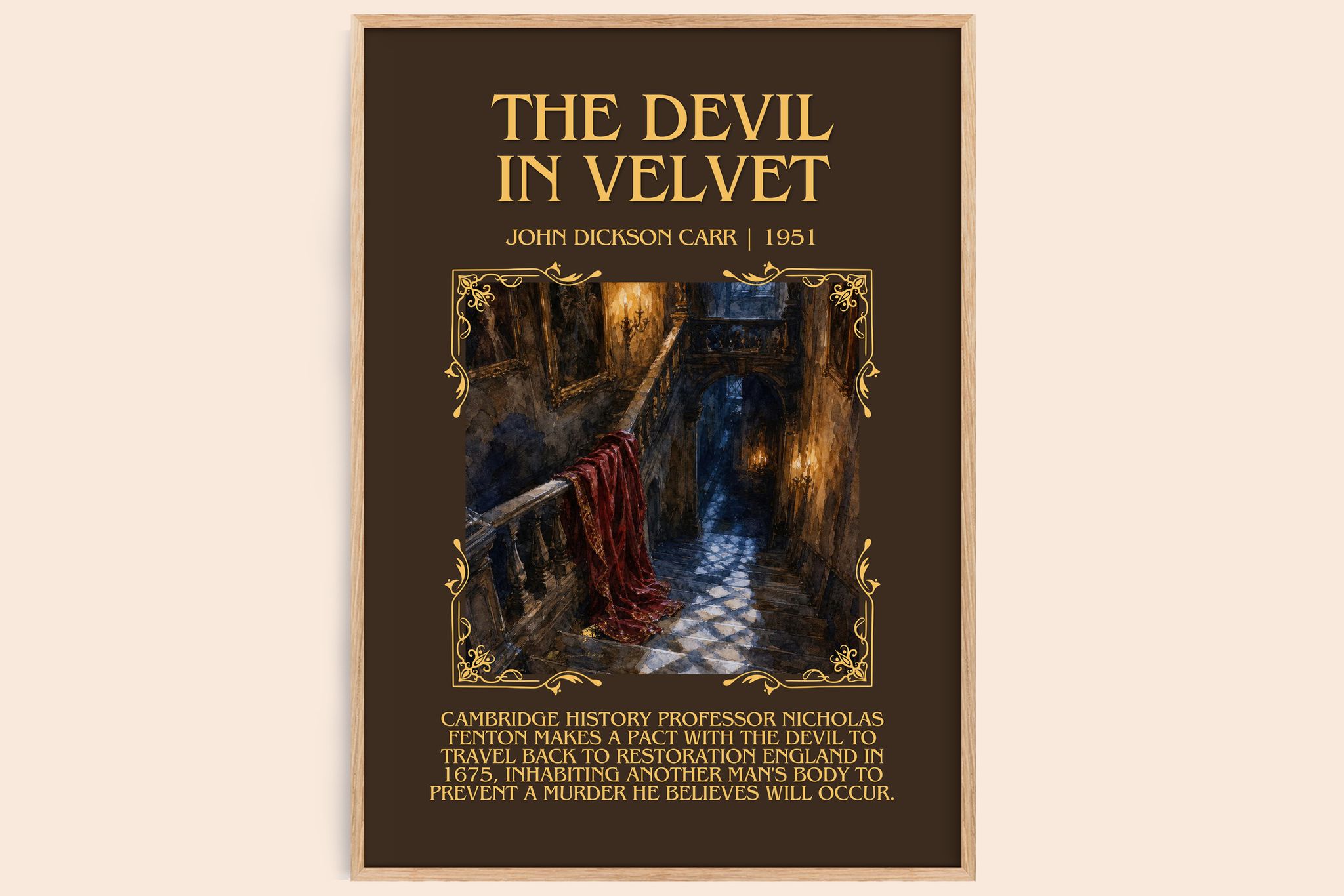 The Devil In Velvet Minimalist Book Poster by John Dickson Carr