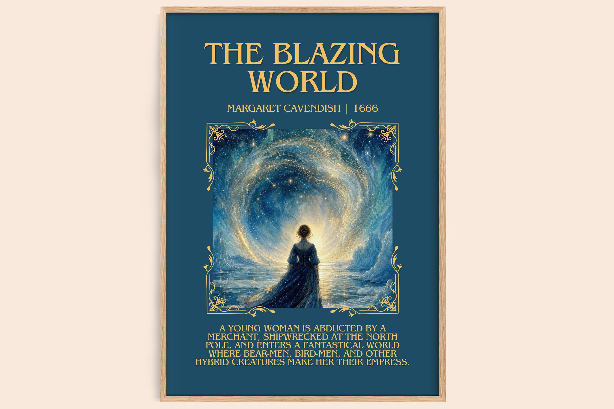 The Blazing World Minimalist Book Poster by Margaret Cavendish