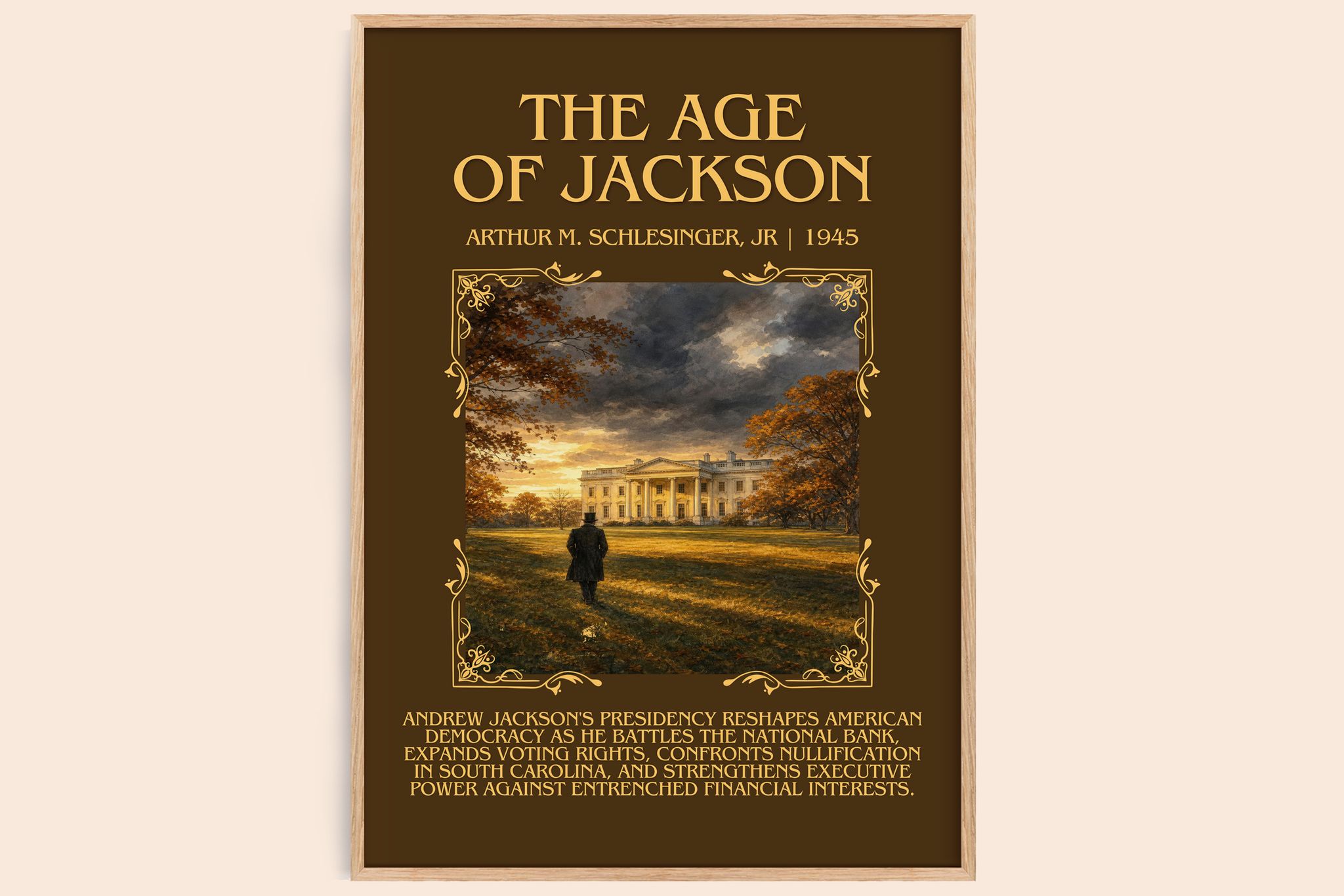 The Age of Jackson Minimalist Book Poster by Arthur M. Schlesinger, Jr