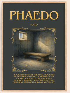 Phaedo Minimalist Book Poster by Plato – book poster