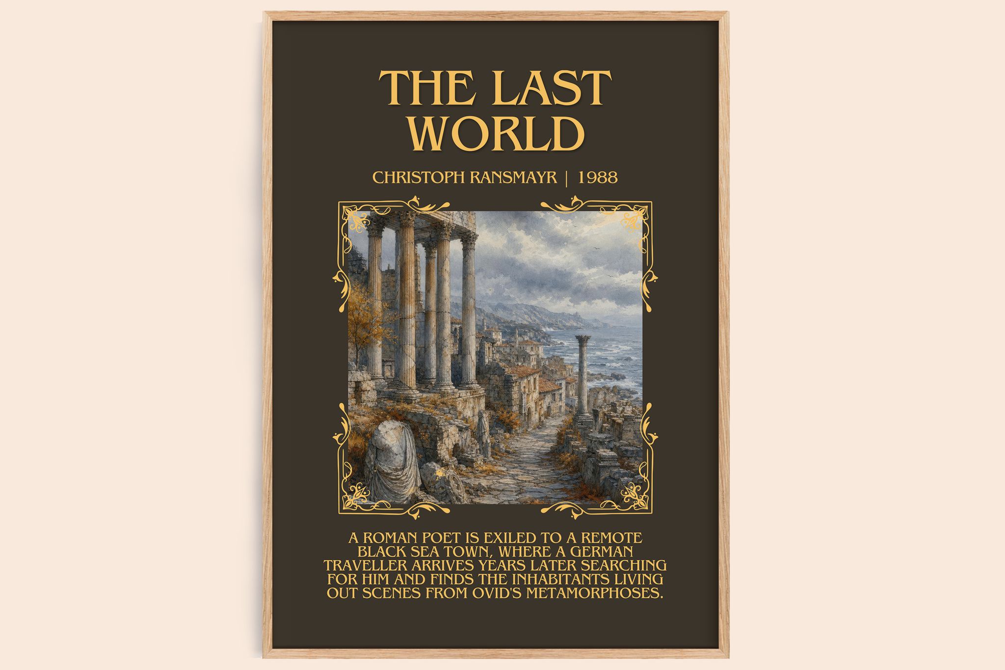 The Last World Minimalist Book Poster by Christoph Ransmayr