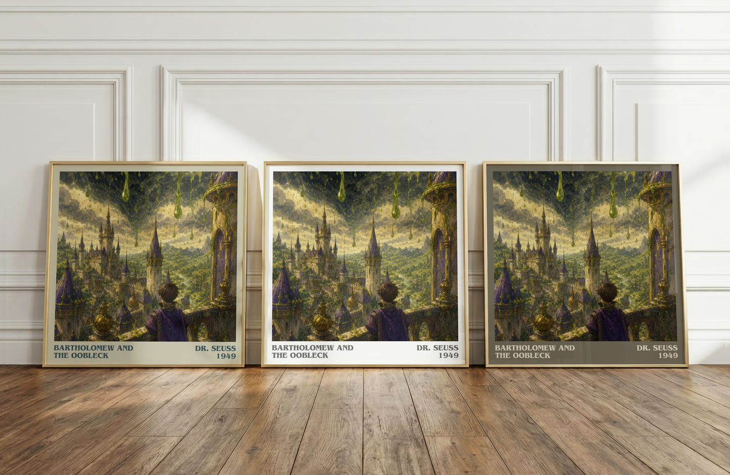 Bartholomew And The Oobleck literary art print colour and style options – Dr. Seuss book art