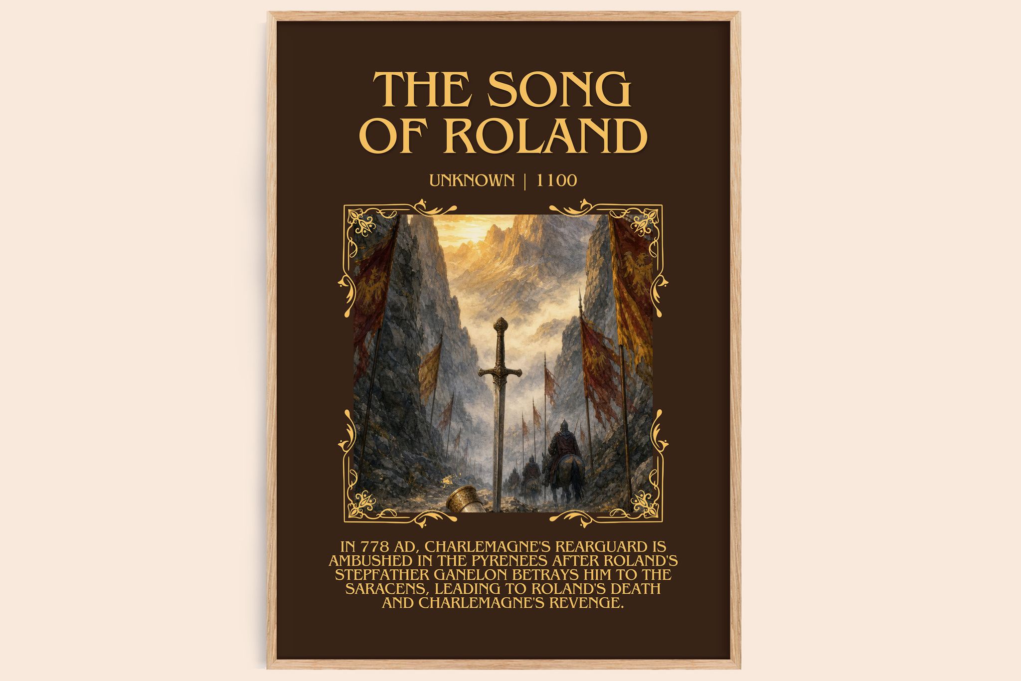 The Song of Roland Minimalist Book Poster by Unknown