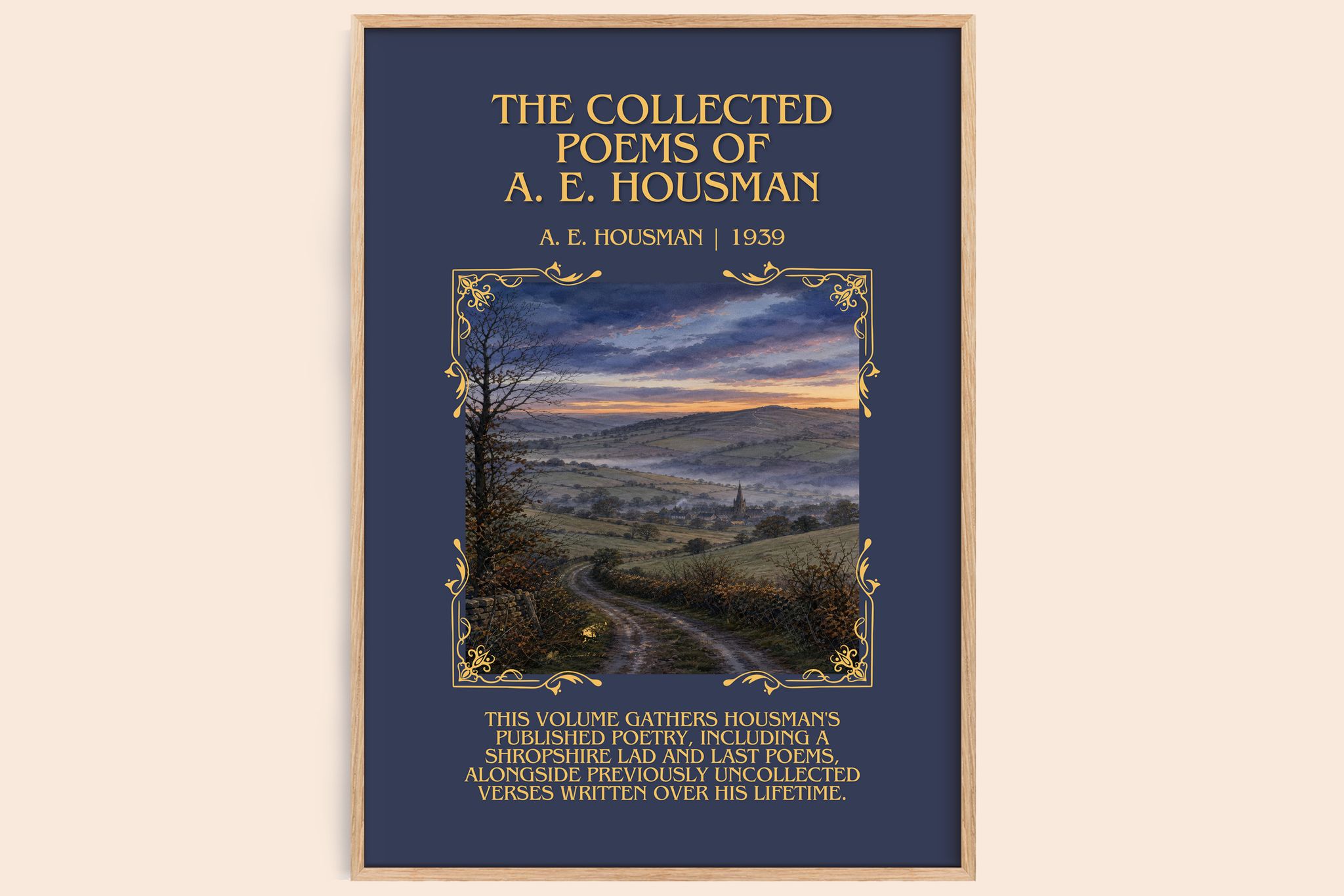 Collected Poems of A. E. Housman Minimalist Book Poster by A. Housman