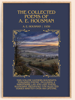 Collected Poems of A. E. Housman Minimalist Book Poster by A. Housman – book poster