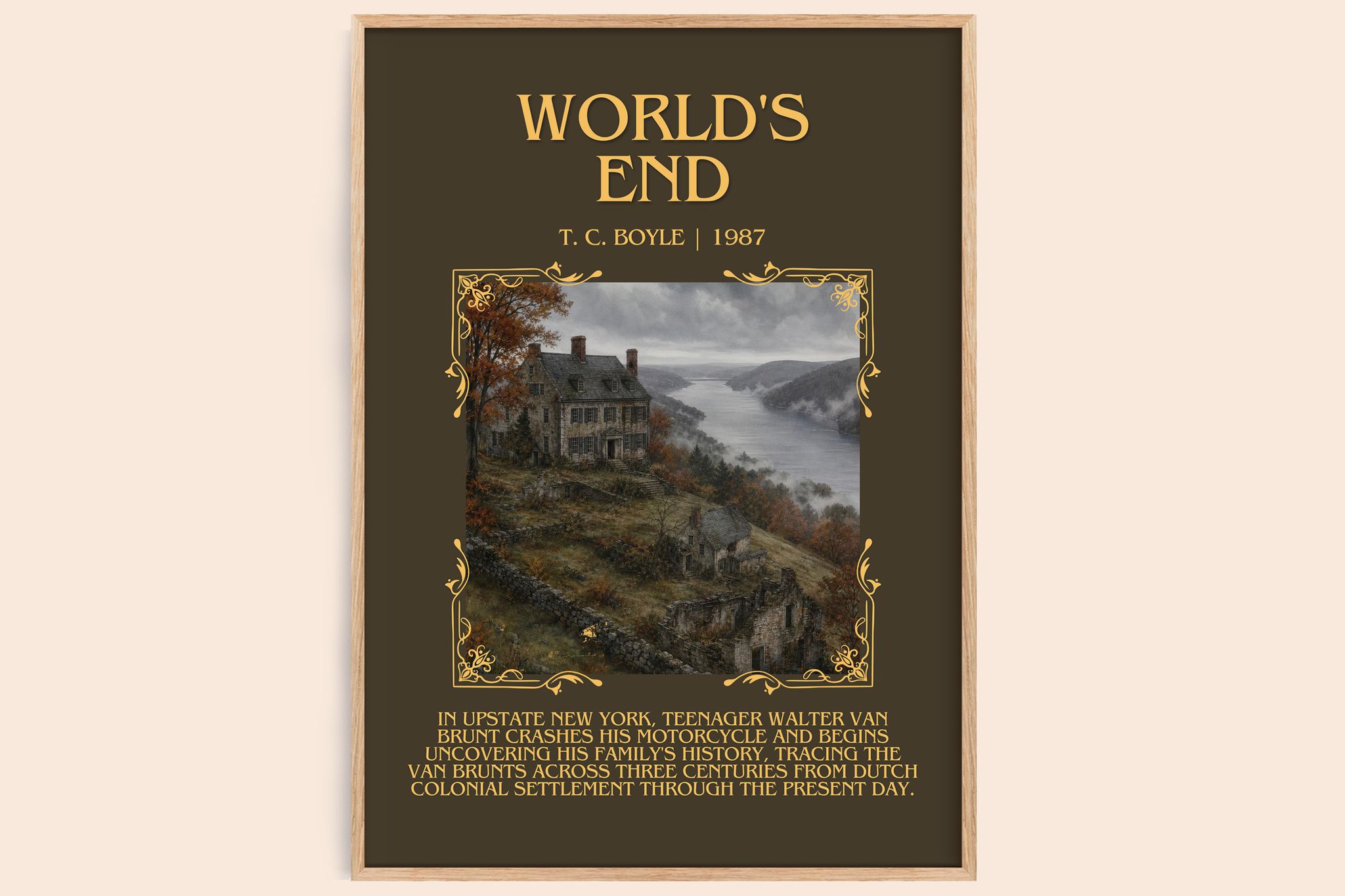 World's End Minimalist Book Poster by T. C. Boyle